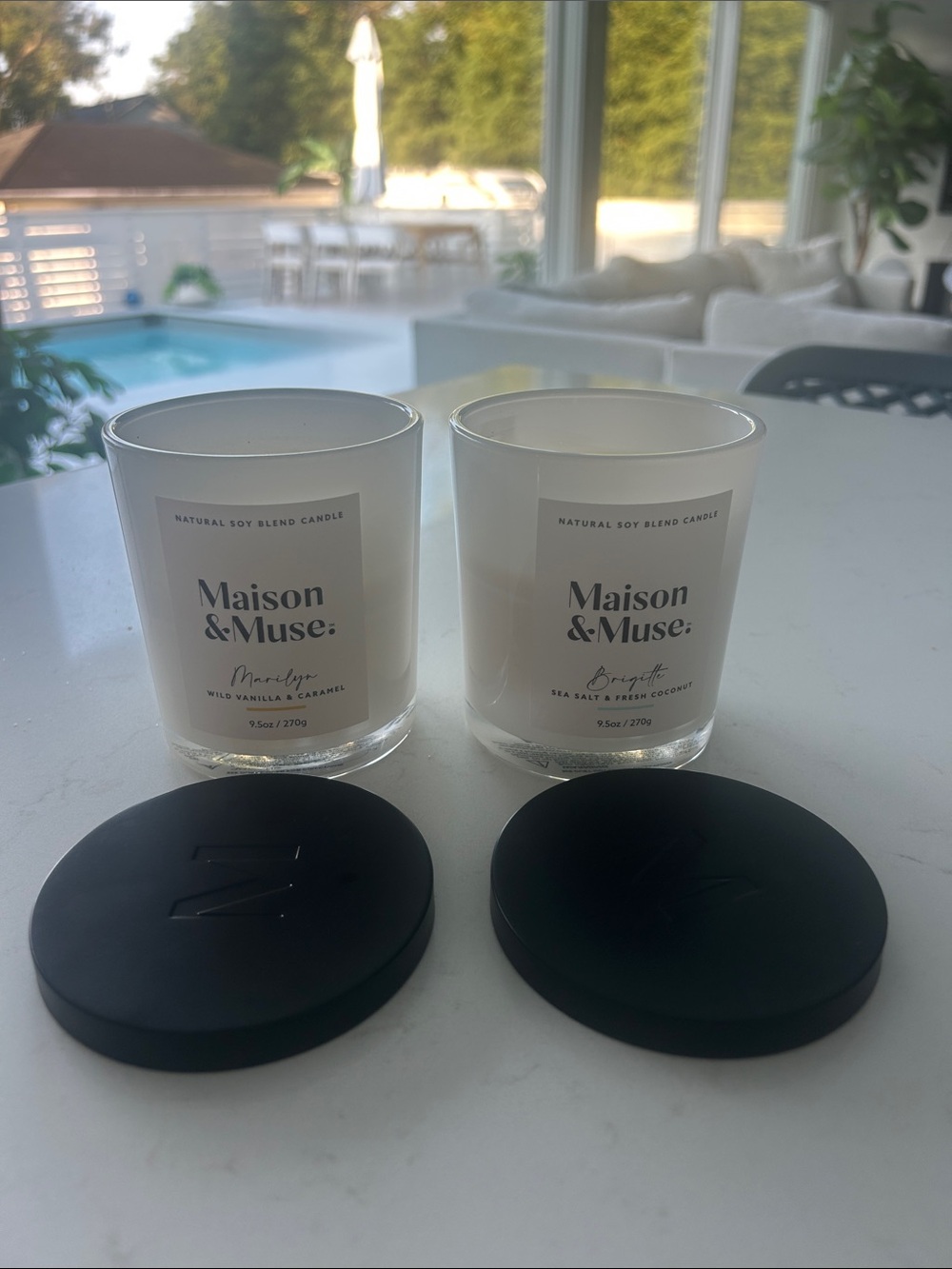 2 half used candles